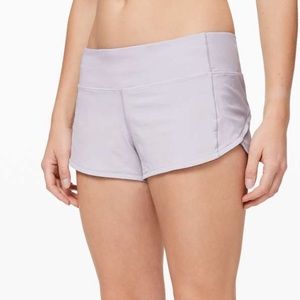 light grey lululemon speed up shorts